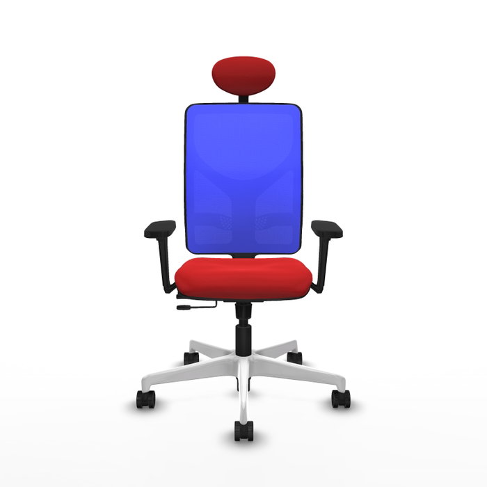 PIQUERAS Y CRESPO Silla de oficina Motilla con mecanismo Sincro/Traslack Rojo y Azul