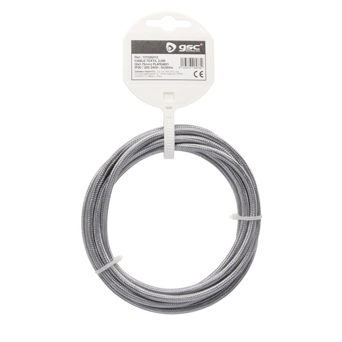 GSC Evolution Cable textil 2,5M (2x0.75mm) Plateado GSC Evolution Cable textil 2,5M (2x0.75mm) Plateado