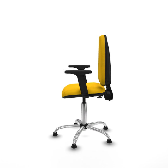 PIQUERAS Y CRESPO Silla de oficina Aýna con mecanismo de doble maneta y brazos 2D en Amarillo PIQUERAS Y CRESPO Silla de oficina Aýna con mecanismo de doble maneta y brazos 2D en Amarillo