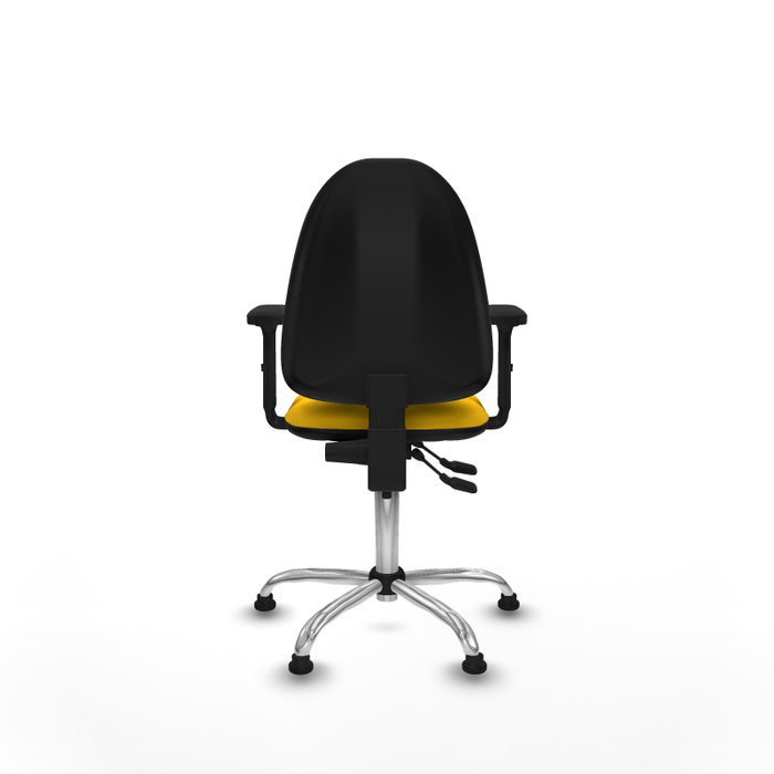 PIQUERAS Y CRESPO Silla de oficina Aýna con mecanismo de doble maneta y brazos 2D en Amarillo PIQUERAS Y CRESPO Silla de oficina Aýna con mecanismo de doble maneta y brazos 2D en Amarillo