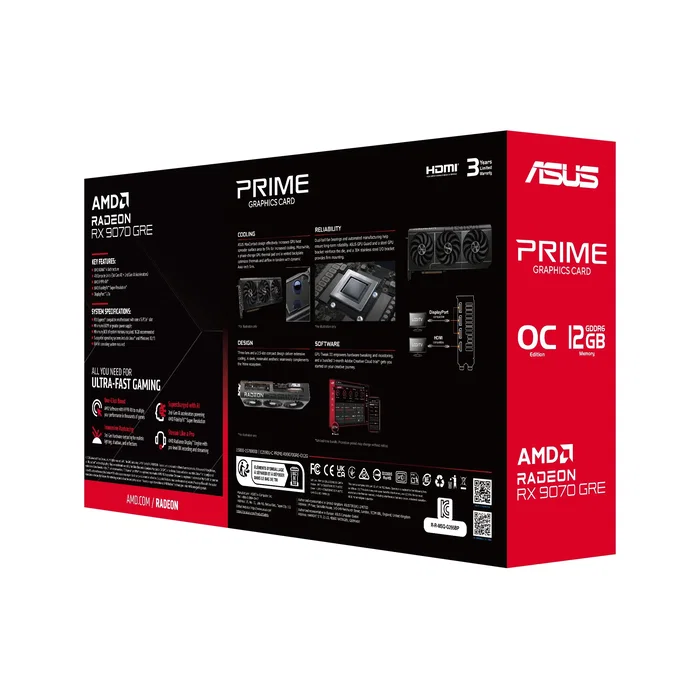 Asus Radeon RX 9070 GRE Prime 12GB GDDR6 OC
