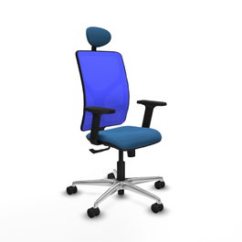 PIQUERAS Y CRESPO Silla de oficina Motilla con mecanismo Sincro, Azul