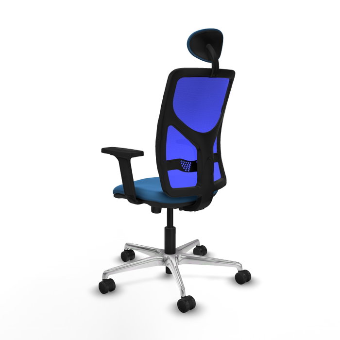PIQUERAS Y CRESPO Silla de oficina Motilla con mecanismo Sincro, Azul