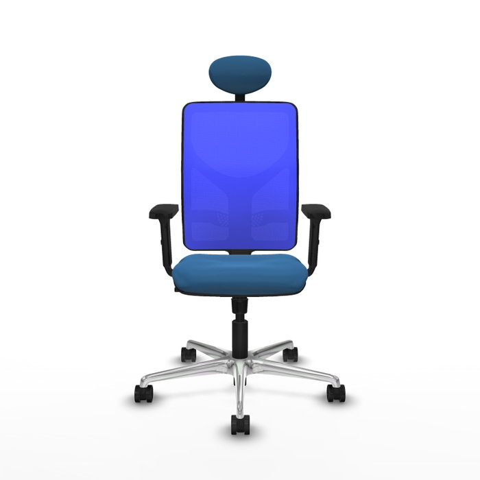 PIQUERAS Y CRESPO Silla de oficina Motilla con mecanismo Sincro, Azul