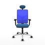 PIQUERAS Y CRESPO Silla de oficina Motilla con mecanismo Sincro, Azul