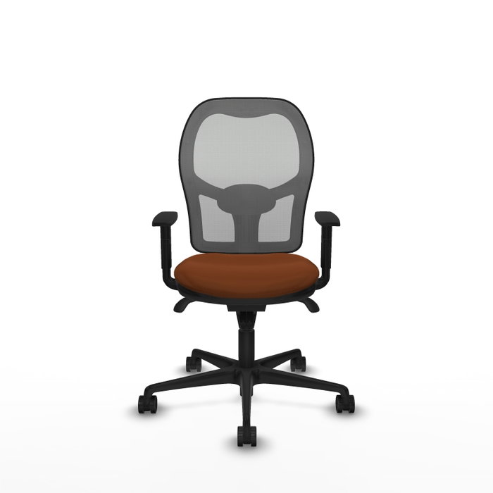 PIQUERAS Y CRESPO Silla de oficina Jorquera Marrón y Gris con mecanismo Sincro PIQUERAS Y CRESPO Silla de oficina Jorquera Marrón y Gris con mecanismo Sincro