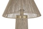 DKD Home Decor Lámpara de pie de ratán Marrón y Oro