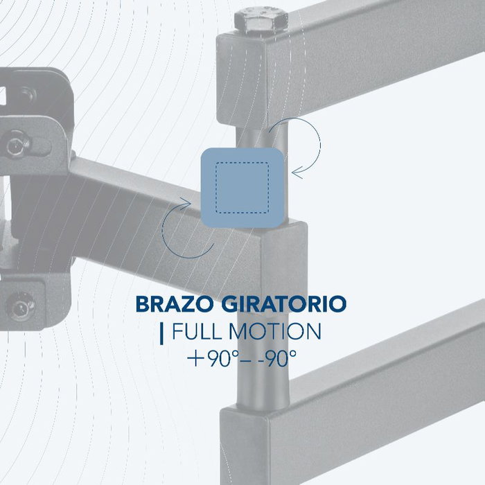 DAEWOO SOPORTE DE TV 32-55 PULGADAS, PERFIL 63-358MM, DOBLE BRAZO (3-15°/90°), AJUSTE DE ALTURA, CAPACIDAD 35KG