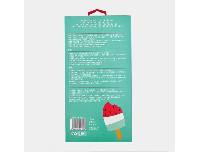 Wondee Funda Impermeable Funny Ice Cream para Móvil hasta 6,7 Pulgadas Wondee Funda Impermeable Funny Ice Cream para Móvil hasta 6,7 Pulgadas