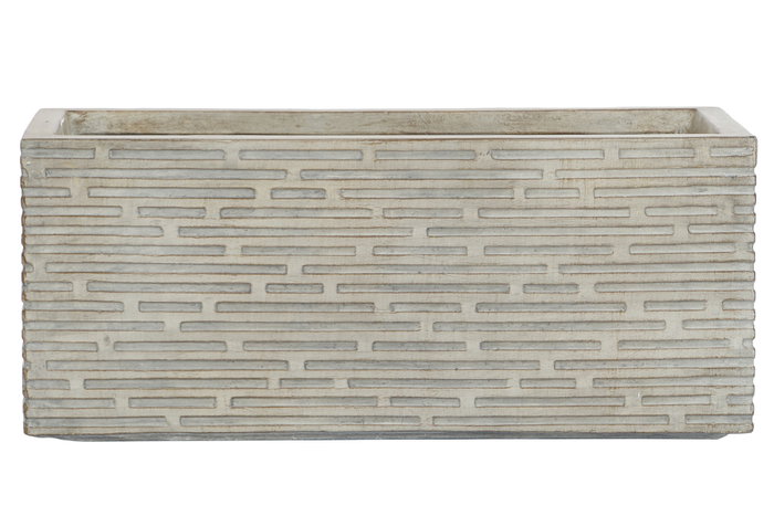 DKD Home Decor Set de 3 Jardineras Magnesia Beige