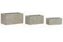 DKD Home Decor Set de 3 Jardineras Magnesia Beige