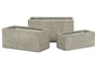 DKD Home Decor Set de 3 Jardineras Magnesia Beige