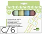 Liderpapel Tiza para Suelo Caja 6 Unidades Colores Surtidos Ideal Actividades Escolares