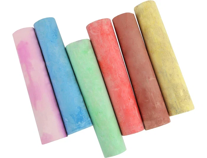 Liderpapel Tiza para Suelo Caja 6 Unidades Colores Surtidos Ideal Actividades Escolares