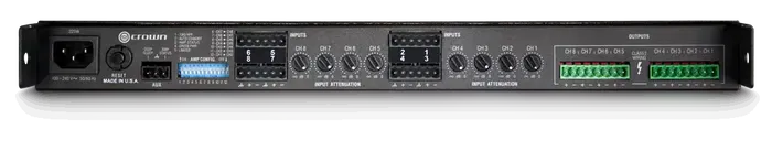 Crown Amplificador de Potencia Ocho Canales 125W @ 4Ω XFMR 4/8 Crown Amplificador de Potencia Ocho Canales 125W @ 4Ω XFMR 4/8