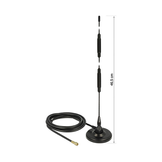DeLOCK Antena LTE Omnidireccional SMA con cable RG-58 de 3 m, Negro DeLOCK Antena LTE Omnidireccional SMA con cable RG-58 de 3 m, Negro
