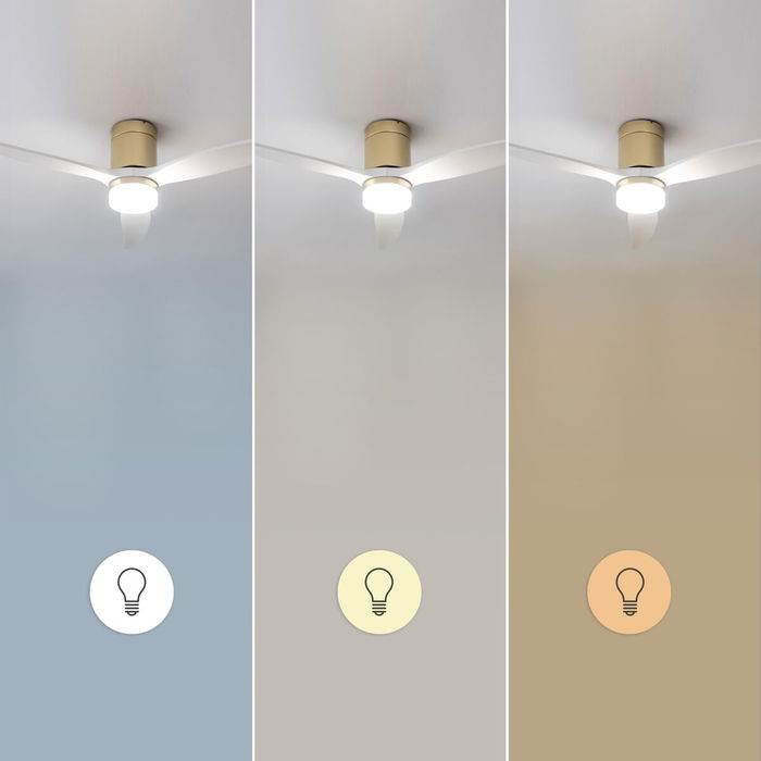 Ventilador de Techo con Luz Cecotec EnergySilence Aero 5600 18 W Blanco Dorado 1000 Lm Ventilador de Techo con Luz Cecotec EnergySilence Aero 5600 18 W Blanco Dorado 1000 Lm