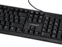 Q-connect Set Teclado y Ratón con Cable, USB, Color Negro