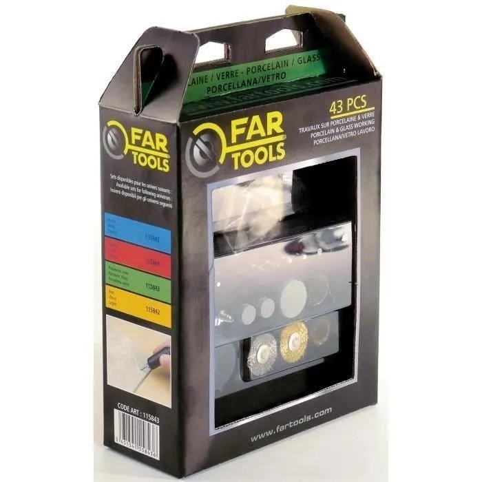 Fartools Set 43 Accesorios para Mini Molinillo de Vidrio y Porcelana