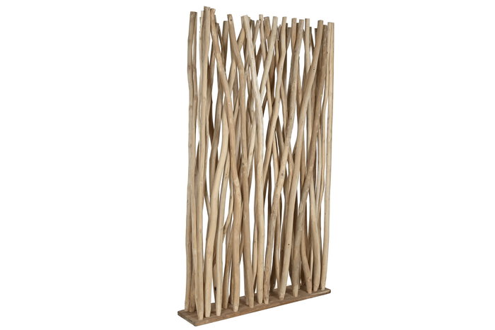 DKD Home Decor Separador de Ambientes Deco indo 24 Item Home Ramas Teca 120 x 25 x 200 cm