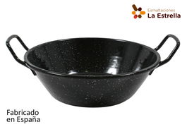La Estrella Paellera Honda Bordonada Jaspeada 22 cm (8 Unidades)