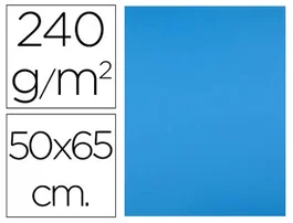 Liderpapel Cartulina Azul turquesa 50x65 cm 240g/m2, 25 hojas