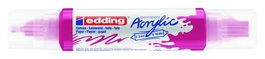 Marcador Acrylic Edding 5400 3D Doble Punta (2-3/5-10 Mm) Magenta (Set de 5)