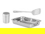 Kinvara Set 3 Piezas Rustidera 36x26 cm Pala Dispensador Acero Inoxidable Plata (Set de 6)