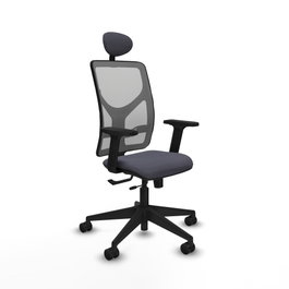 PIQUERAS Y CRESPO Silla de oficina Motilla con mecanismo Sincro/Traslack, Gris