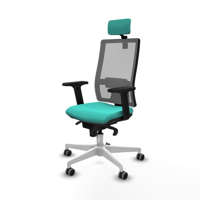 PIQUERAS Y CRESPO Silla de oficina Horna con mecanismo Sincro, Turquesa y Gris PIQUERAS Y CRESPO Silla de oficina Horna con mecanismo Sincro, Turquesa y Gris
