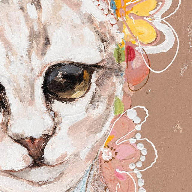 DKD Home Decor Cuadro Lienzo Pino 90x3,7x90 Perro Gato (Surtido de 2 piezas)