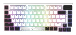 AQIRYS Klawiatura Gamer Mechaniczna Adara MINI HaiMu Linear Pink, 81 Teclas, Retroiluminada Blanco-Negro, Layout Polaco