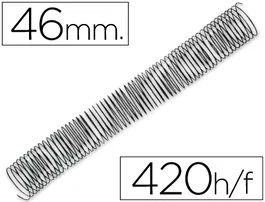 Q-connect Espiral Metálico Encuadernación 64 5:1 46mm 1,2mm Negro Caja 25 Unidades