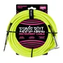 Ernieball Cable de Instrumento Trenzado Jack-Jack 2.54 M Neon/Amarillo