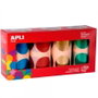 APLI Gomets XXL Pack de 4 Rollos Redondos Metalizados Ø 45 mm Surtidos