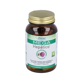 DIETISA Mega Hepatico 60 Capletas Protector Hepático Ayuda Función Hepática Normal Complemento Alimenticio