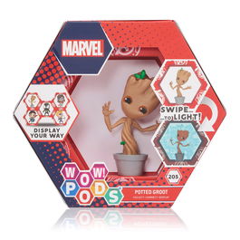 Wow stuff Figura Pod Marvel Potted Groot con Sensor de Movimiento para Iluminar Espacios