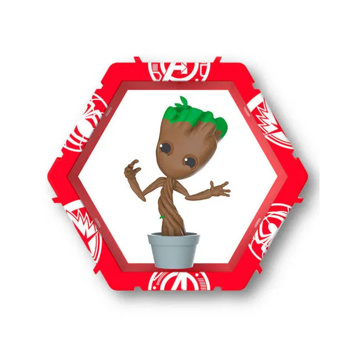 Wow Stuff Figura LED Coleccionable Groot Potted Marvel - Con Sensor IR, Luz UV y Pegatinas para Decorar, Conectable con Otros Pods Wow Stuff Figura LED Coleccionable Groot Potted Marvel - Con Sensor IR, Luz UV y Pegatinas para Decorar, Conectable con Otros Pods