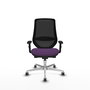 PIQUERAS Y CRESPO Silla de oficina Mardos con mecanismo Sincro/Traslack, Morado y Negro