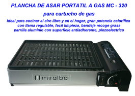 Miralba MC-320 Plancha para Asar Portátil a Cartucho de Gas