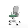 PIQUERAS Y CRESPO Silla de oficina Cilanco con mecanismo Sincro/Traslack Verde esmeralda y Gris