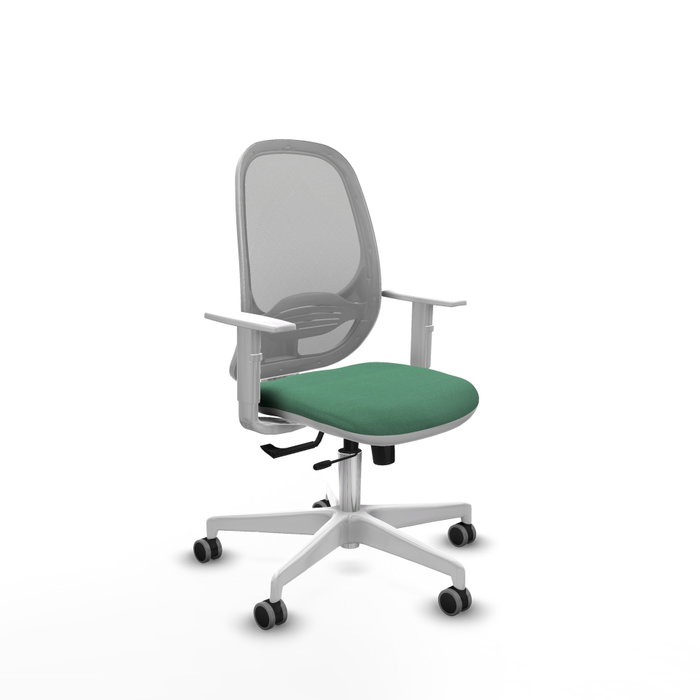 PIQUERAS Y CRESPO Silla de oficina Cilanco con mecanismo Sincro/Traslack Verde esmeralda y Gris PIQUERAS Y CRESPO Silla de oficina Cilanco con mecanismo Sincro/Traslack Verde esmeralda y Gris