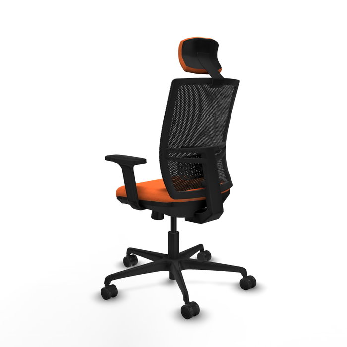 PIQUERAS Y CRESPO Silla de oficina Yunquera Naranja y Negro