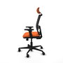 PIQUERAS Y CRESPO Silla de oficina Yunquera Naranja y Negro