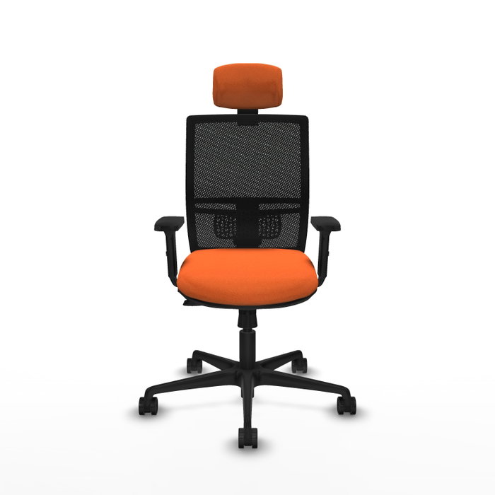 PIQUERAS Y CRESPO Silla de oficina Yunquera Naranja y Negro