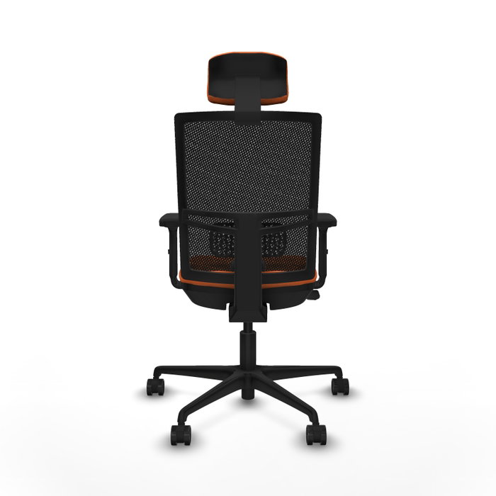 PIQUERAS Y CRESPO Silla de oficina Yunquera Naranja y Negro