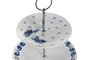 DKD Home Decor Frutero Stella Maris 3 Pisos Azul y Blanco de Porcelana y Metal