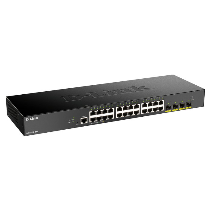 D-Link DGS-1250-28X/E Smart Managed Switch con 24 Puertos Gigabit y 4 SFP+ 10G D-Link DGS-1250-28X/E Smart Managed Switch con 24 Puertos Gigabit y 4 SFP+ 10G