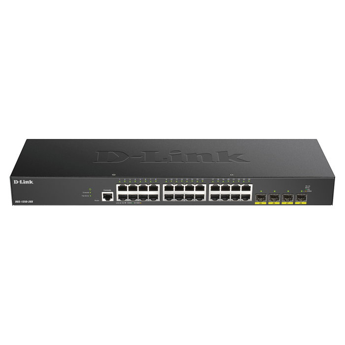 D-Link DGS-1250-28X/E Smart Managed Switch con 24 Puertos Gigabit y 4 SFP+ 10G D-Link DGS-1250-28X/E Smart Managed Switch con 24 Puertos Gigabit y 4 SFP+ 10G