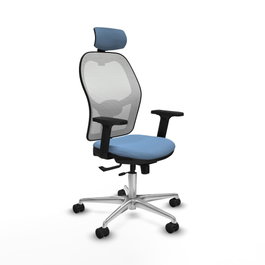 PIQUERAS Y CRESPO Silla de oficina Jorquera Azul cielo y Blanco